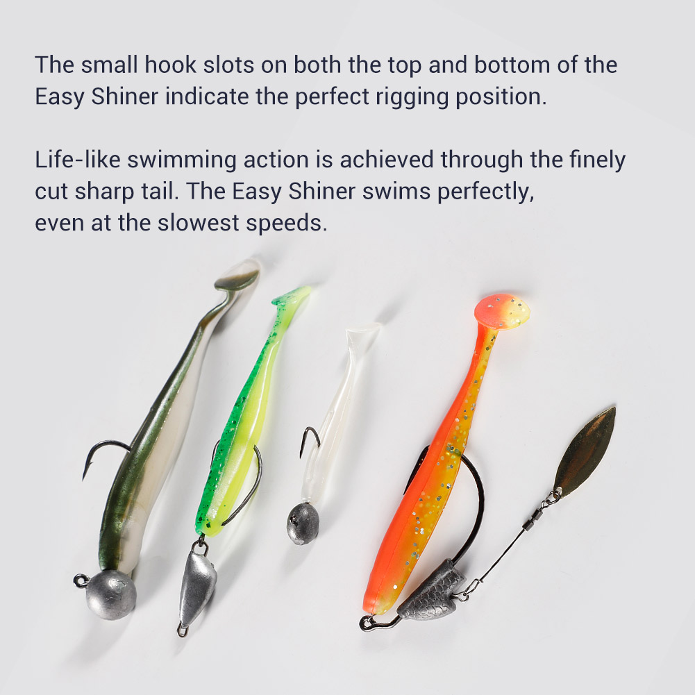 Noeby kolay Shiner silikon Sha - Fishing Lure Soft Plastic incelemesi ve fiyatı